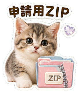 申請用ZIPで納品するスタンプ