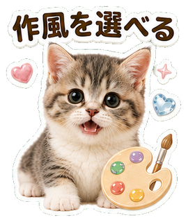作風を選べるスタンプ