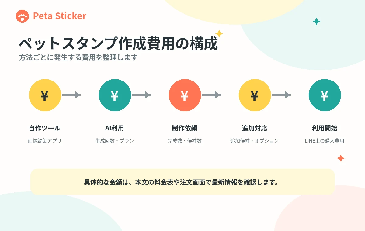 ペットLINEスタンプ制作にかかる費用の内訳